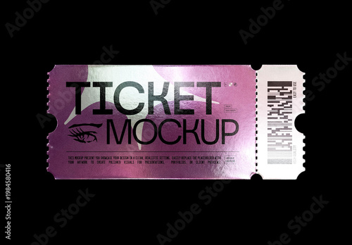 Ticket Mockup — Tear-off Section Branding Presentation (PSD)