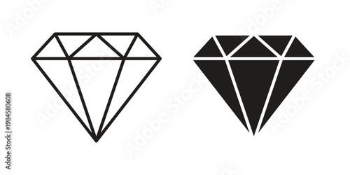 Diamond icon graphic vectors for website design