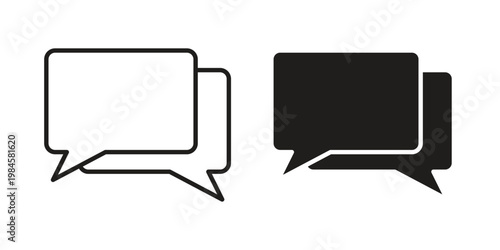 Discussion chat icon graphic vectors for website design