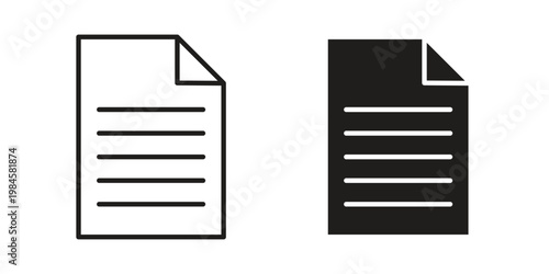 Document file icon graphic vectors for website design