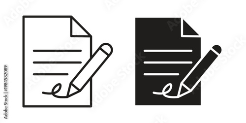Document signed icon graphic vectors for website design