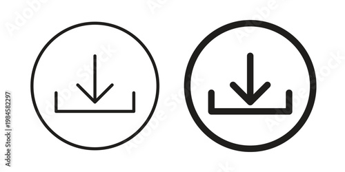 Download arrow icon graphic vectors for website design