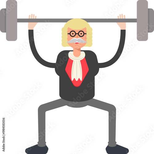 Konstfotografi Judge Character Lifting Barbell