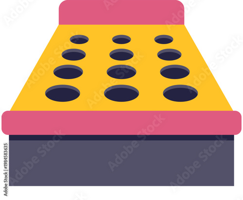 Whack a mole game machine tabletop with holes for interactive hitting activity