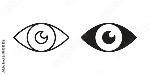 Eye icon graphic vectors for website design