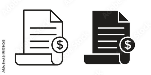 File invoice icon graphic vectors for website design