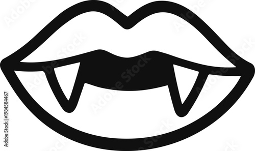 Vampire Lips with Fangs