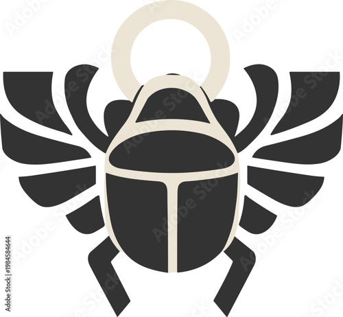 Winged Scarab Beetle Symbol