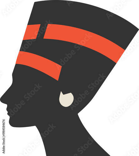 Nefertiti Profile Silhouette