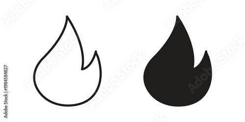 Flame icon graphic vectors for website design