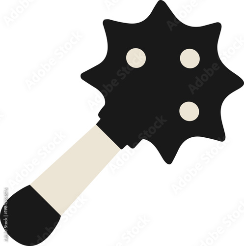 Medieval Spiked Mace Weapon