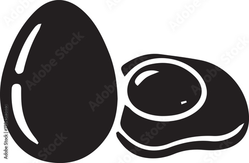 Egg and Fried Egg Vector Icon