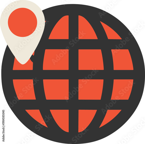 Global Location Pin Icon