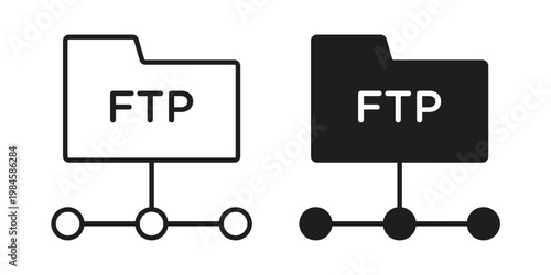 FTP icon graphic vectors for website design