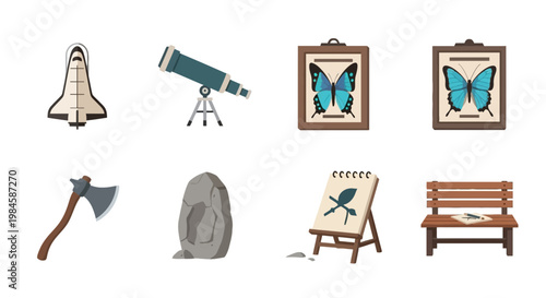 Collection of Nature and Outdoor Exploration Icons