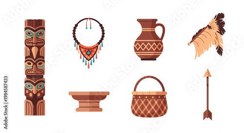 Native American Tribal Artifacts and Symbols Collection