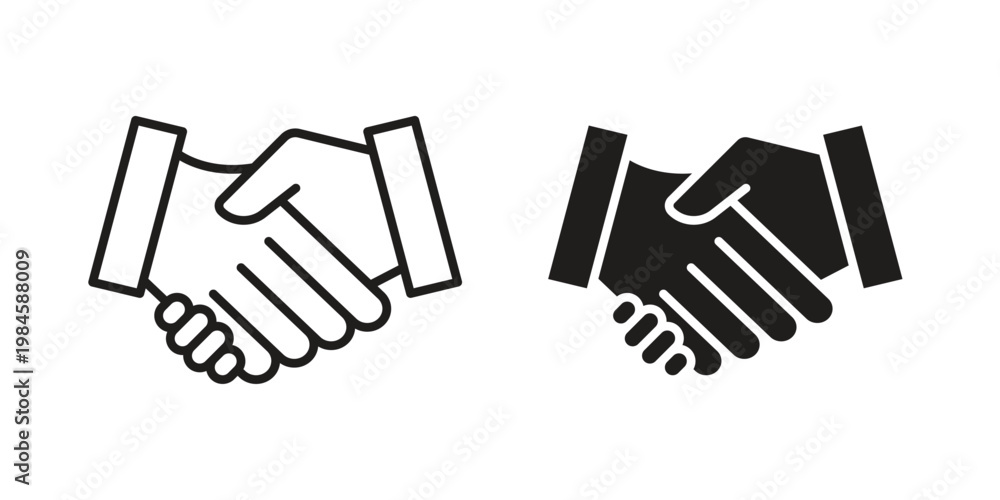 Fototapeta premium Handshake icon graphic vectors for website design