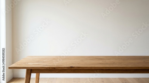 Empty Table with Wall Background Copy Space 2