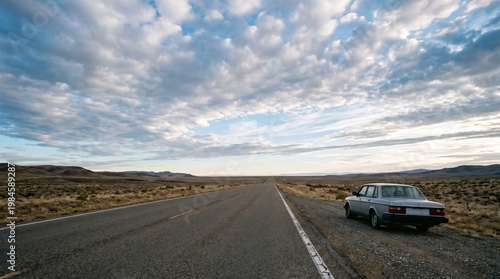 Road Perspective with Large Copy Space Sky 2