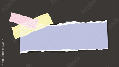 Paper notes stickers. Place for memo messages on paper sheets. Blank sticky place for to do list and office notice or information board