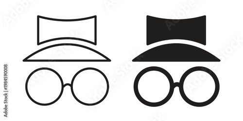 Incognito icon graphic vectors for website design