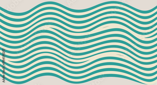 teal wavy line background abstract pattern