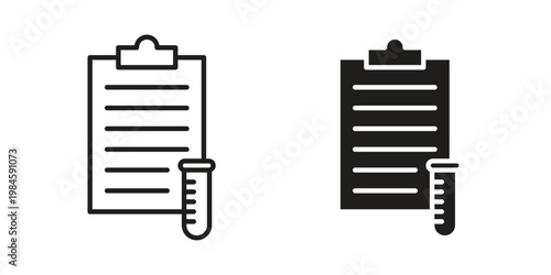Lab report icon graphic vectors for website design