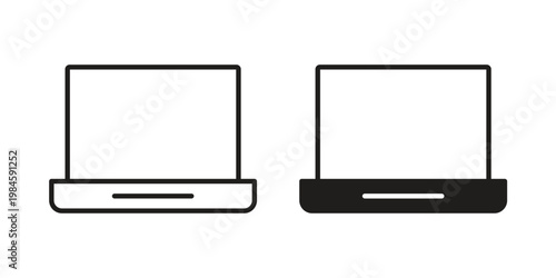 Laptop icon graphic vectors for website design