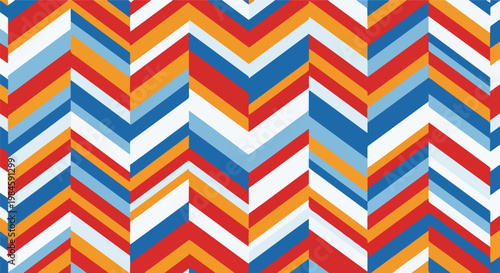 colorful chevron geometric pattern abstract background with zigzag stripes