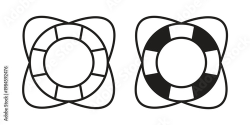 Life buoy icon graphic vectors for website design