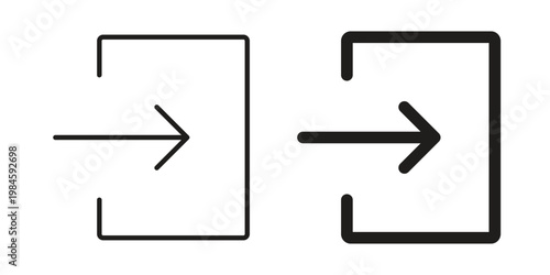 Log out icon graphic vectors for website design