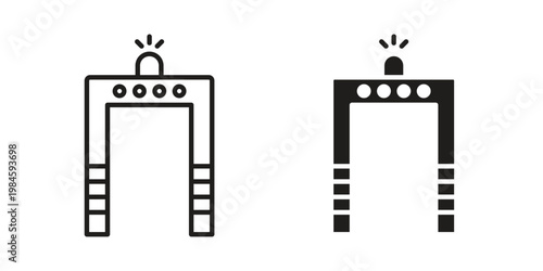 Metal detector icon graphic vectors for website design