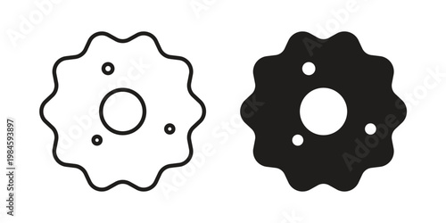 Microorganism icon graphic vectors for website design