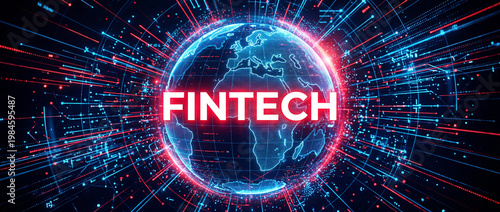 Vibrant Blue and Green Neon Light Waves on Dark Background