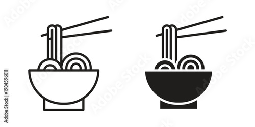 Noodles icon graphic vectors for website design