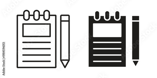 Notebook icon graphic vectors for website design