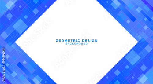 青色の幾何学模様のあるフレーム素材