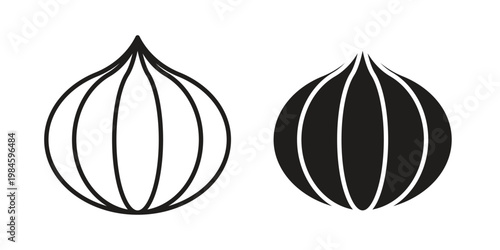 Onion icon graphic vectors for website design