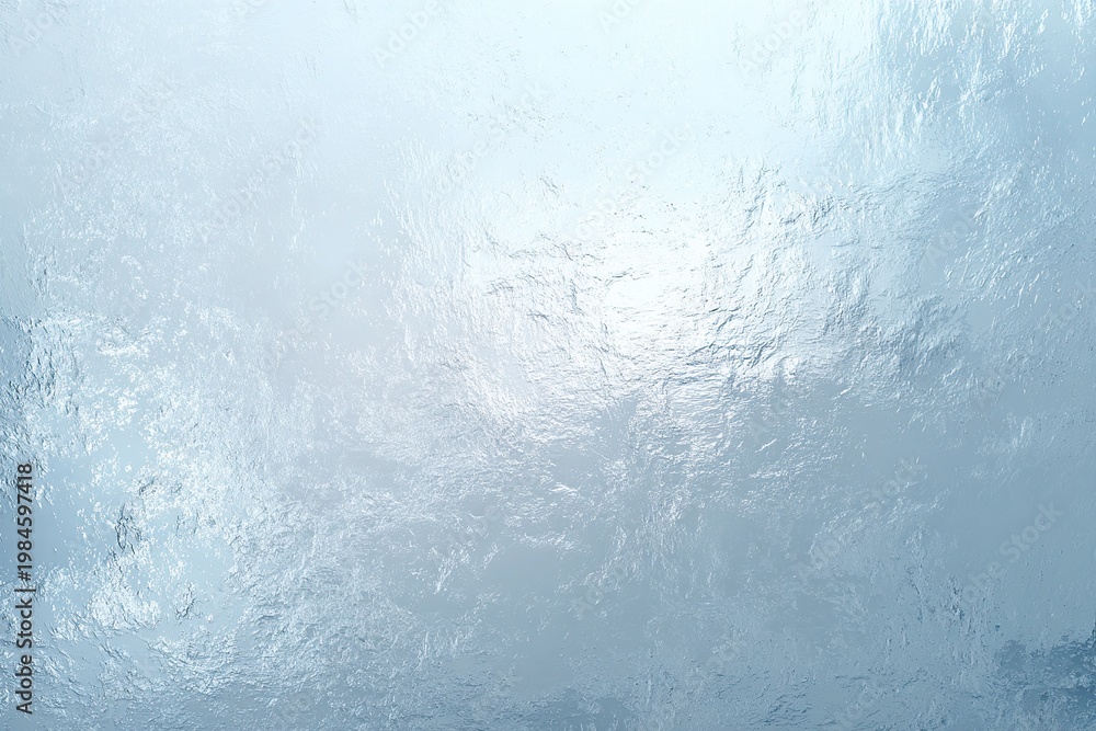 Obraz premium Minimal Summer Cool Background with Transparent Ice Glass Glaze Texture and Pale Blue