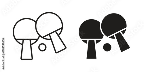 Ping pong icon graphic vectors for website design