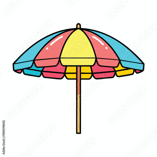 Colorful Beach Umbrella for Outdoor Relaxation and Sunny Days
