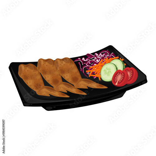 Vector Illustration Logo Clip art Japanese Food Tori no Teba