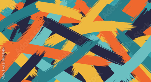 colorful abstract brush strokes artwork with vibrant palette texture