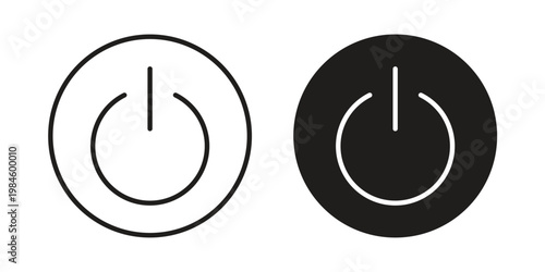 Power icon graphic vectors for website design