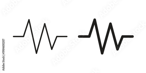 Pulse icon graphic vectors for website design