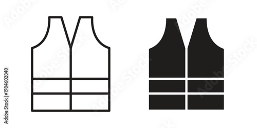 Safety vest icon graphic vectors for website design