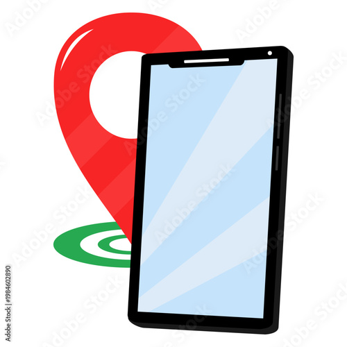 Mobile phone with maps icon (3)