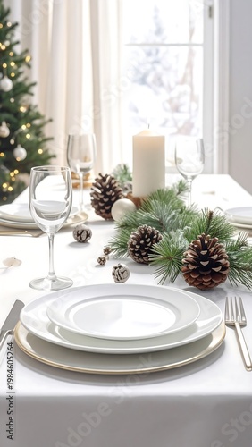 Holiday table setting.