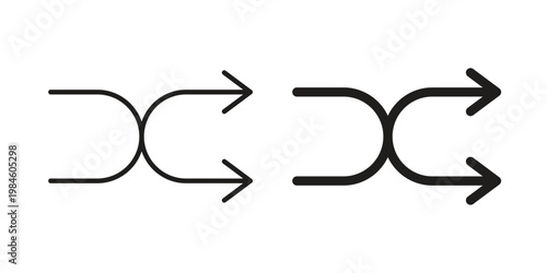 Shuffle icon graphic vectors for website design