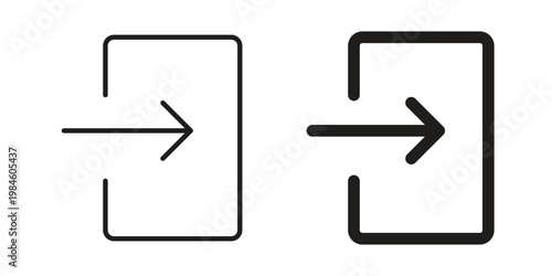 Sign out icon graphic vectors for website design